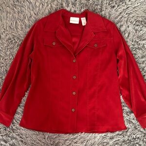 Alfred Dunner Red button up Blazer
